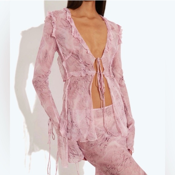 Rat & Boa gorgeous pink snake print set - Picture 2 of 3